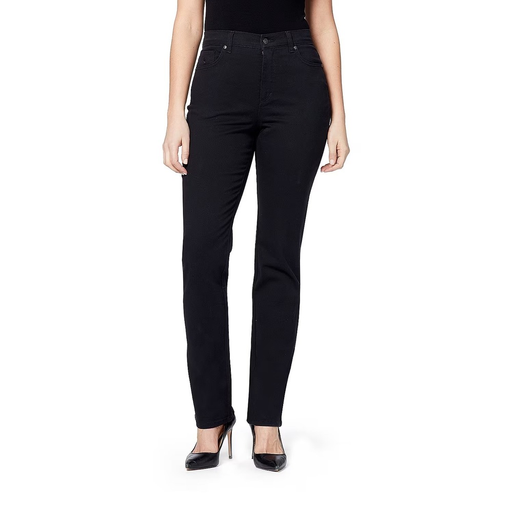 MSRP $48 Gloria Vanderbilt Amanda Womens 14 Petite Short Black Jean High Rise